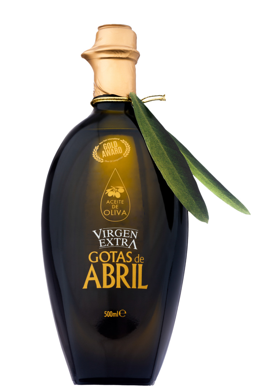 Extra Virgin Olive Oil GOTAS DE ABRIL Glass 500 ml. Image