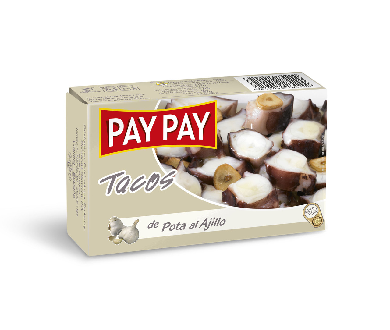 Tinned calamari in garlic oil Image