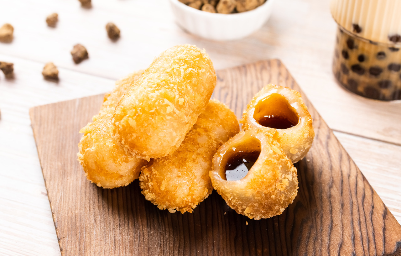 黒糖流心糕(黒砂糖もち揚げ) イメージ