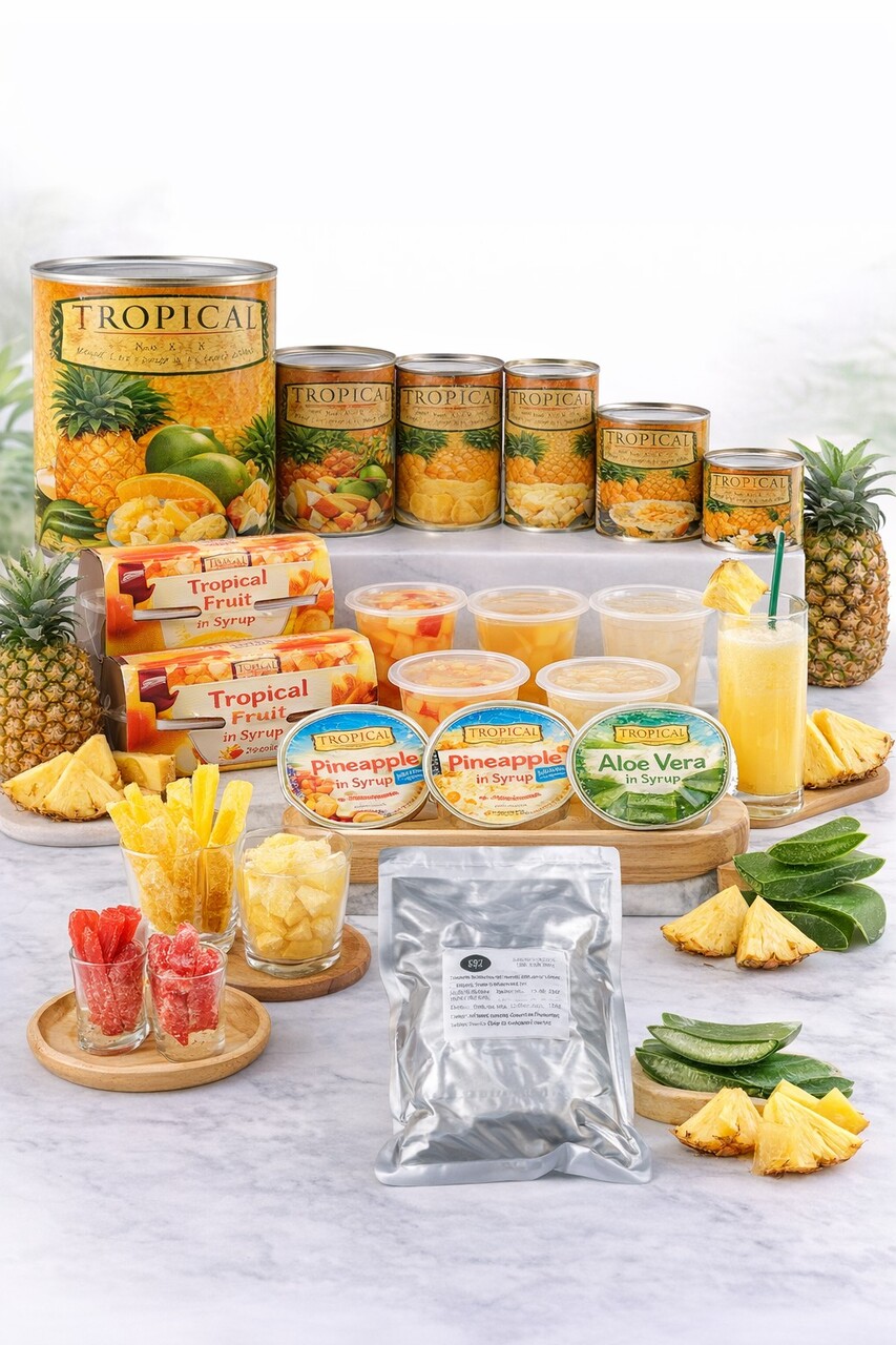 Canned Pineapple, Canned Tropical Fruits, Dehydrated Fruits, Fruits in Plastic Cup, Aseptic Pineapple Juice, Aseptic Aloe Vera, Fruits in Pouch  Image