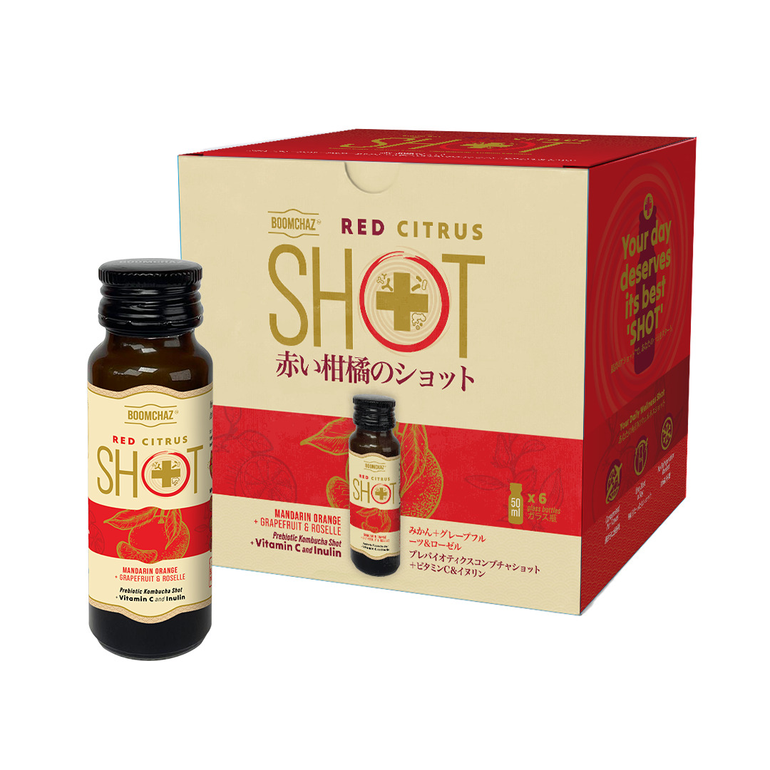 Red Citrus Shot: Prebiotic Kombucha Shot with Vitamin C + Inulin Image