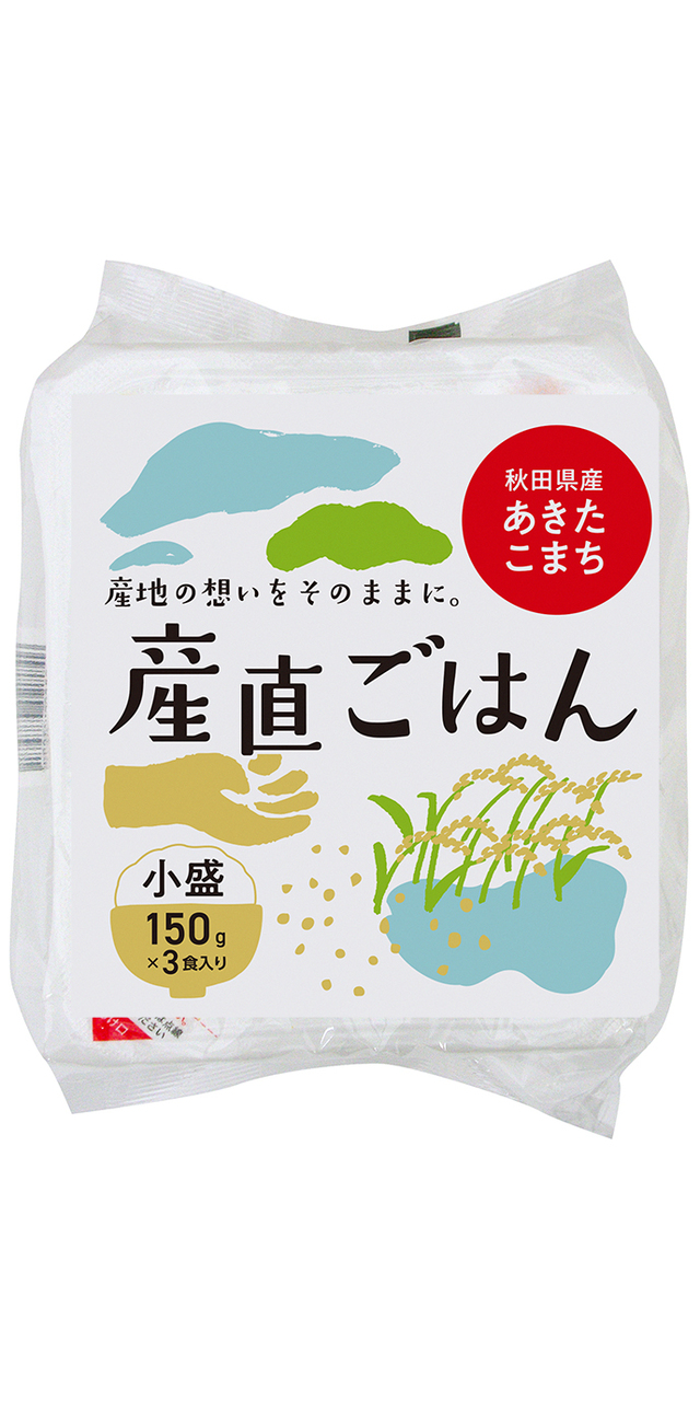 秋田県産あきたこまち 産直ごはん 150g x 3P イメージ