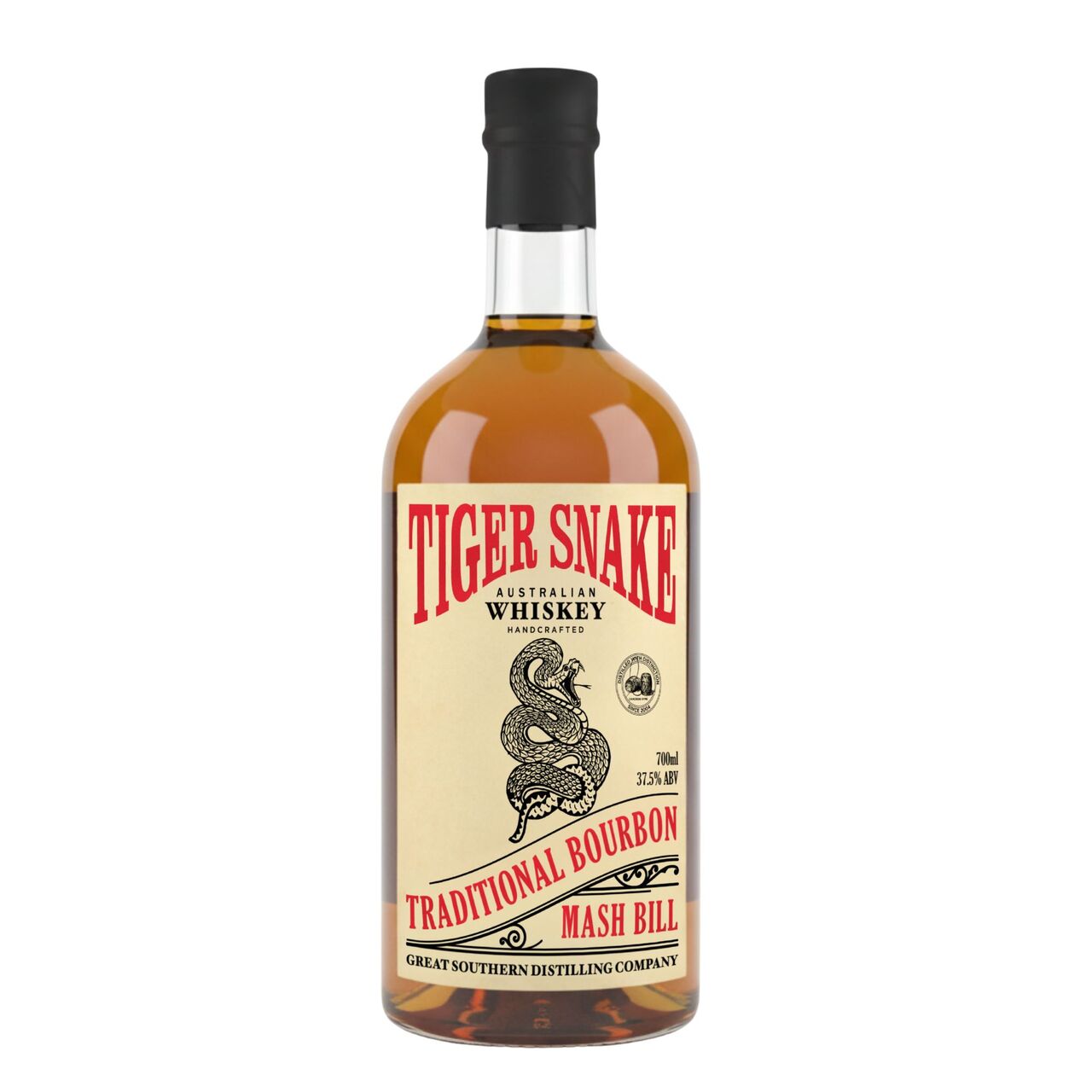 Tiger Snake Grain‑In Traditional Bourbon Mash Bill Whiskey 37.5% ABV Image