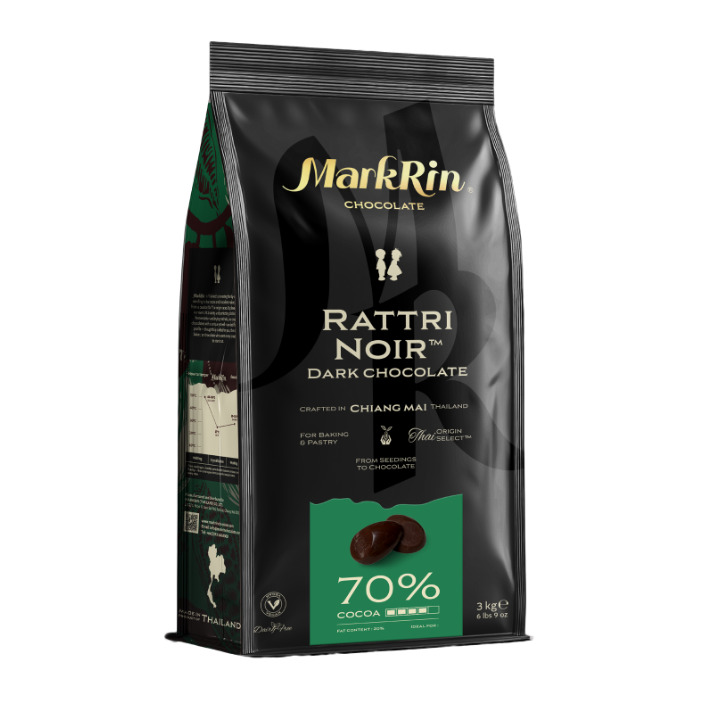 MarkRin Organic Premium Chocolate Couverture (Certified Organic, Vegan, Allergen-Free) (Dark Chocolate, Vegan Milk Chocolate, Vegan White Chocolate) Image