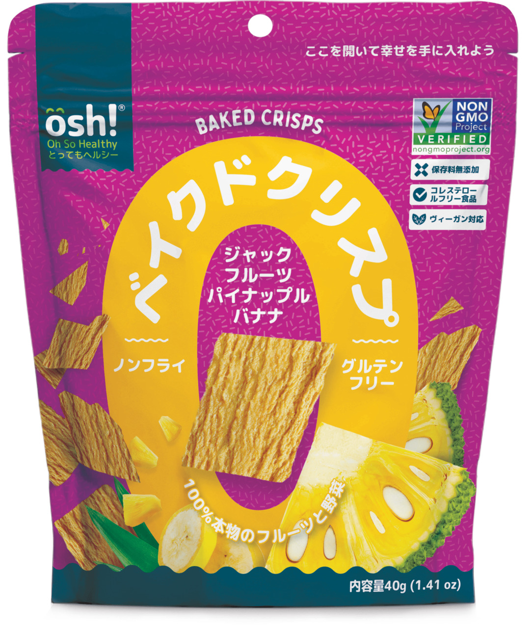 OSH ベイクドクリスプ ジャックフルーツ–パイナップル–バナナ Image