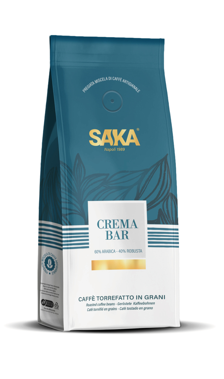 SAKA CAFFE COFFEE BEANS CREMA BAR 60% ARABICA 40% ROBUSTA イメージ