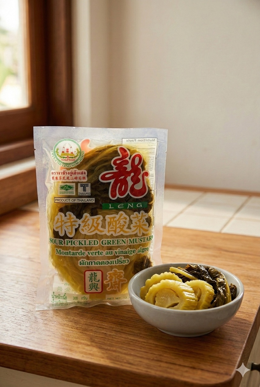 Sour Pickled Green Mustard Image