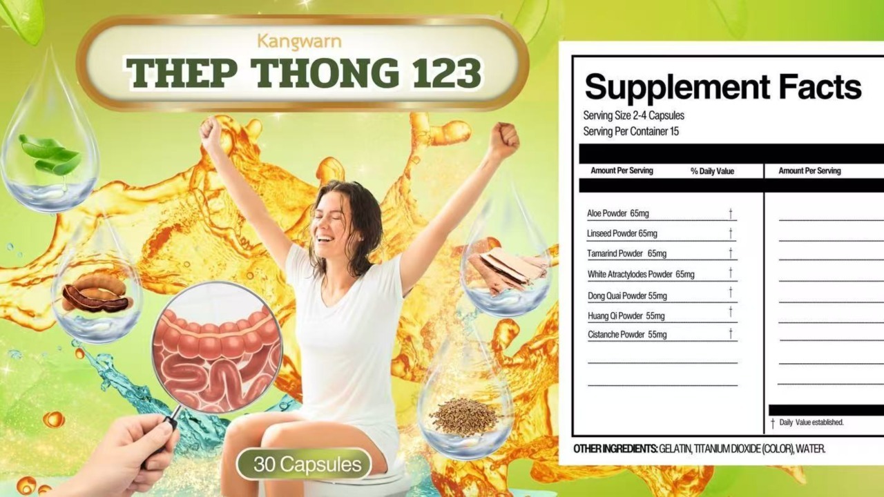テープ・トン 123　THEP THONG 123 (DIETARY SUPPLEMENT PRODUCT) (KANG WAN BRAND) · タイ食品医薬品局（FDA）登録番号： 11-1-00764-5-0123 Image