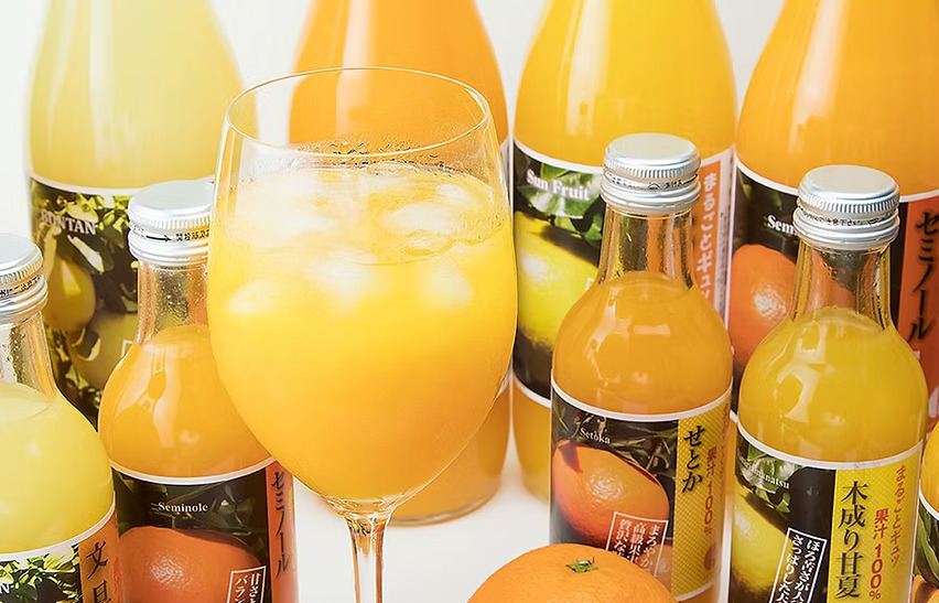 日本酒、お酢（玄米酢、酒粕酢、飲む酢など）、 お茶（はとむぎ茶） カレー（レトルトカレー、カレー粉） 、伊勢うどん、みかん（生果）、100％オレンジジュース、冷凍ピザ、冷凍和食惣菜など Image