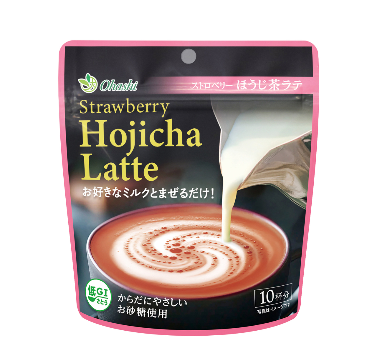 Strawberry Hojicha Latte - Just mix with your favorite milk Image