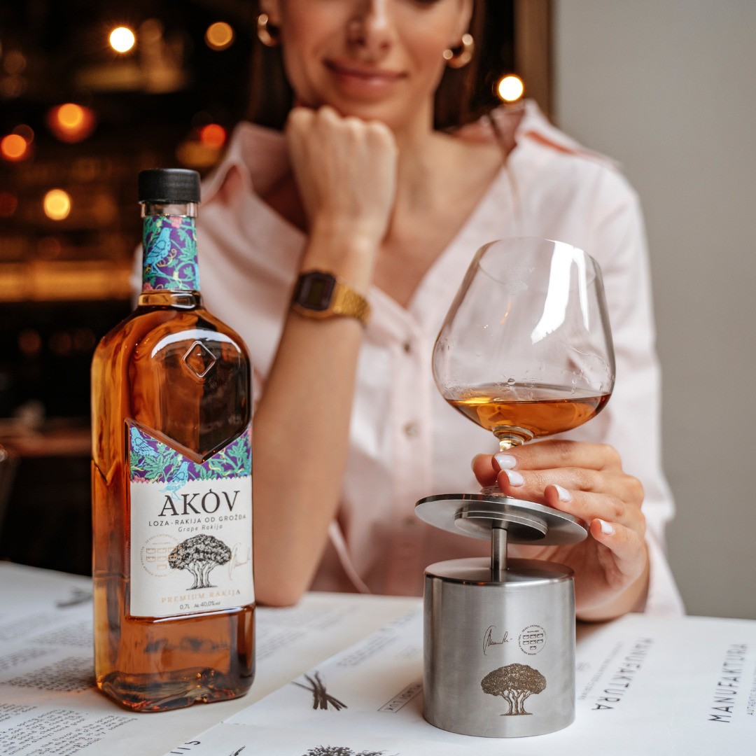 Grape brandy Akov Image