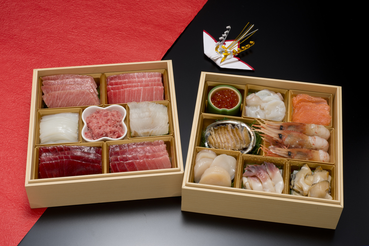 築地ホクエイ　刺身重二段セット Image