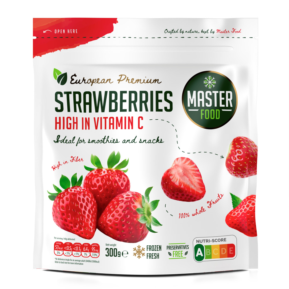 Frozen strawberry organic and conventional Image