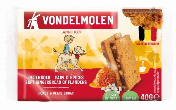 Soft Gingerbread of Flanders Honey & Pearl Sugar 33g Image