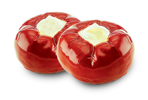 Red Cherry Peppers stuffed with fresh cheese and parmesan Image