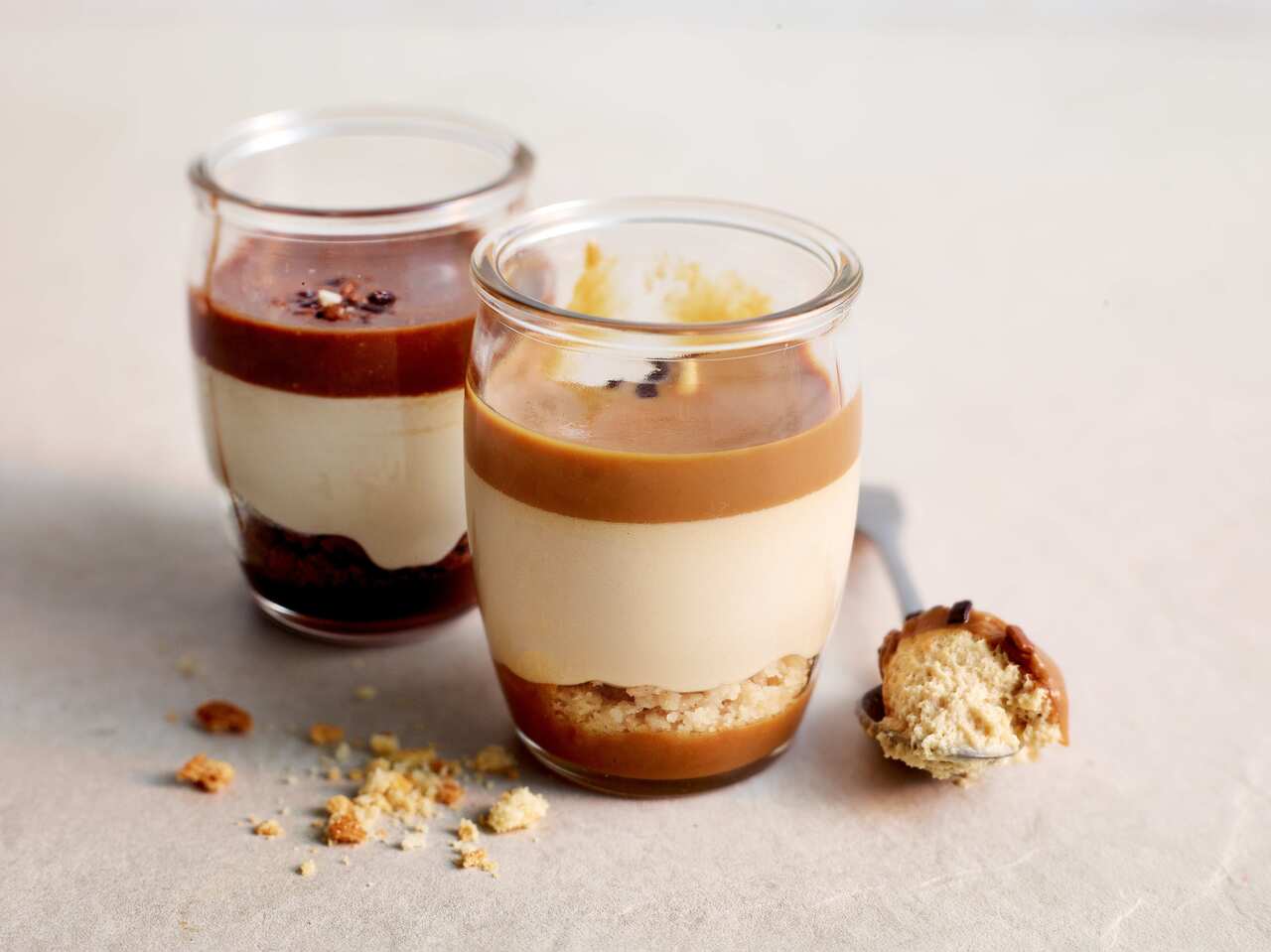 Premium Multilayered dessert in glass ramekin  Image