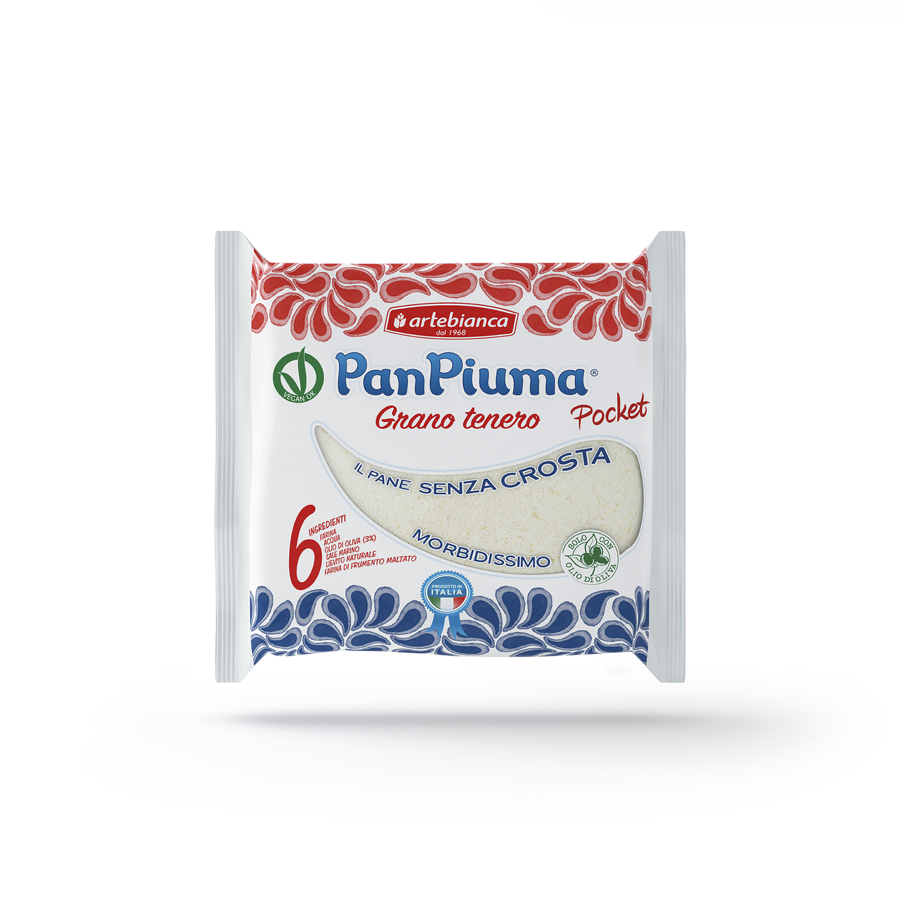 Pan Piuma crustless bread - pocket size Image