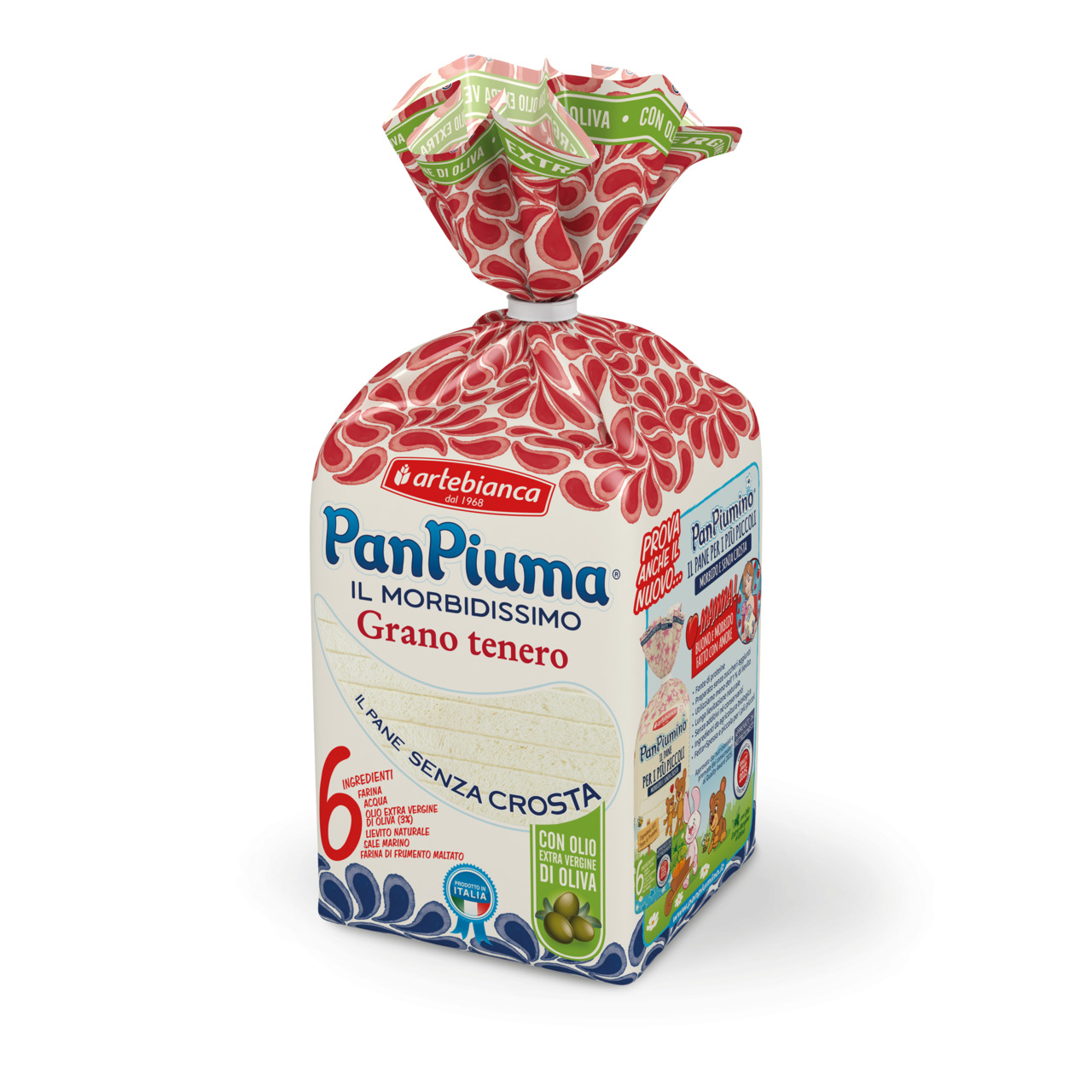 Pan Piuma crustless bread with extra virgin olive oil Image