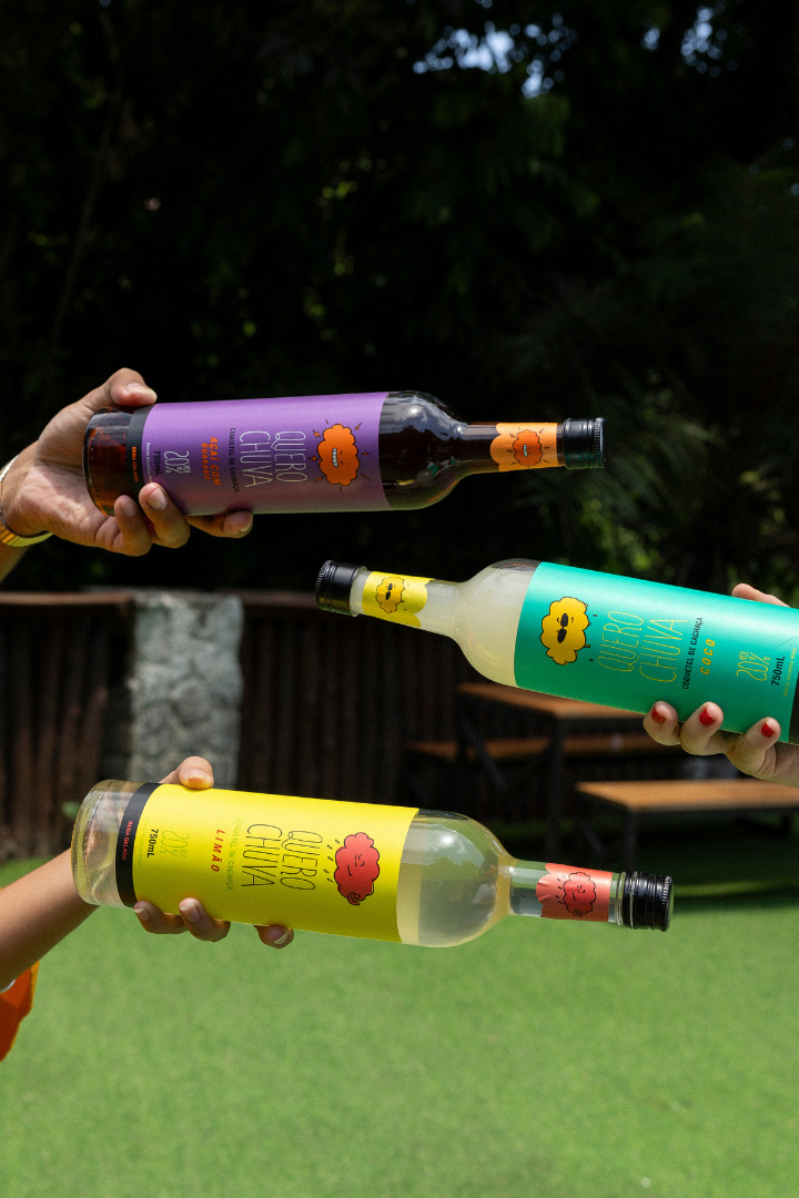 Quero Chuva フレーバード・カシャッサリキュール ― アソートシリーズ（バナナ、アサイー、ココナッツ、ハニー、ライム、シナモン） Image