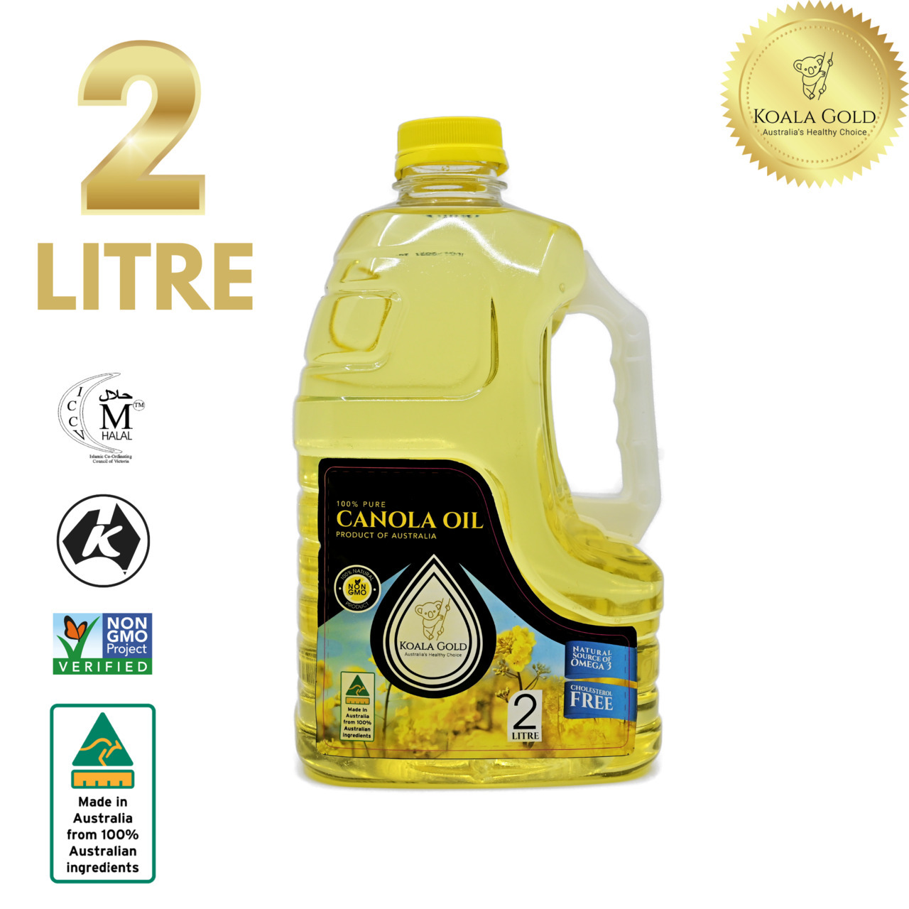 KOALA GOLD CANOLA OIL 2L-Handle イメージ