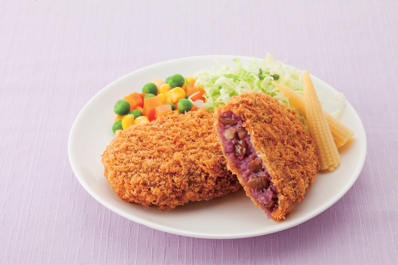 Purple sweet potato & sweet chestnut croquette Image