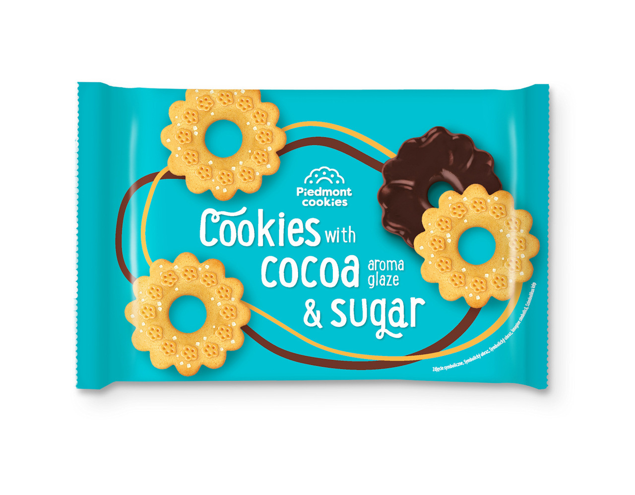 Cookies with cocoa aroma glaze and sugar Image