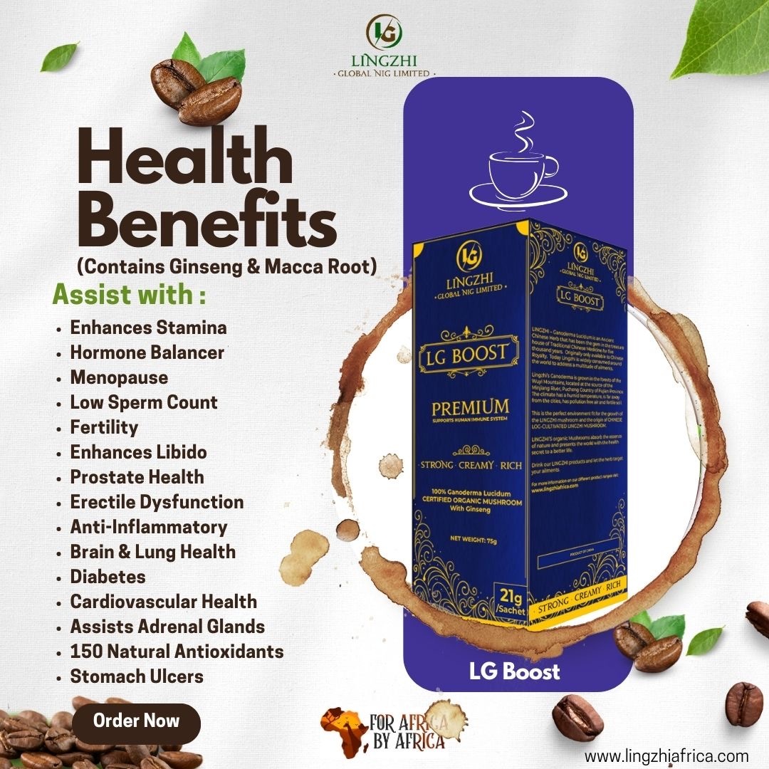 LG Boost, Cafe AU Lait, Chocolate, Black Coffee, Green Tea, Coffee Bean Image