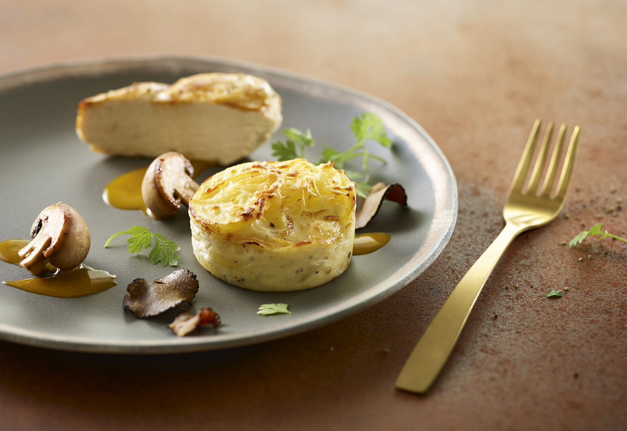 White truffle potato gratin Image