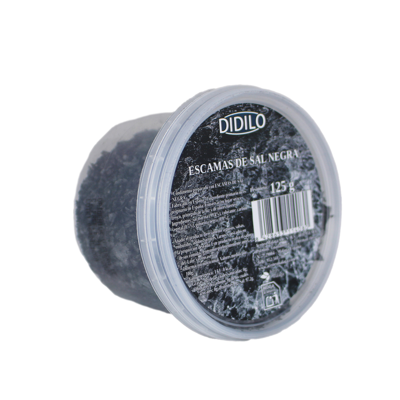 BLACK SALT SCALED (SEASONING) DIDILO TRANSP. PET JAR 125 GR Image