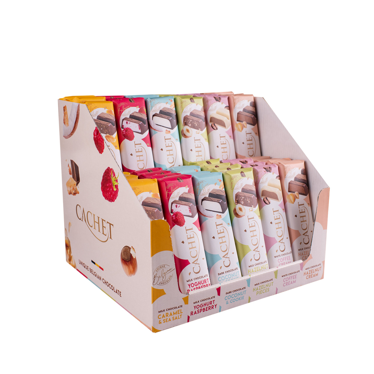 sortment of 48 filled and non-filled bars 45-50g (8 x 6 flavours) Image