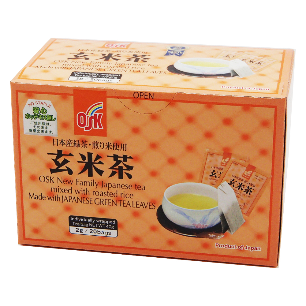 OSK NEW FAMILY JAPANESE TEA MIXED WITH ROASTED  RICE 2G X 20P X 14PCS Image