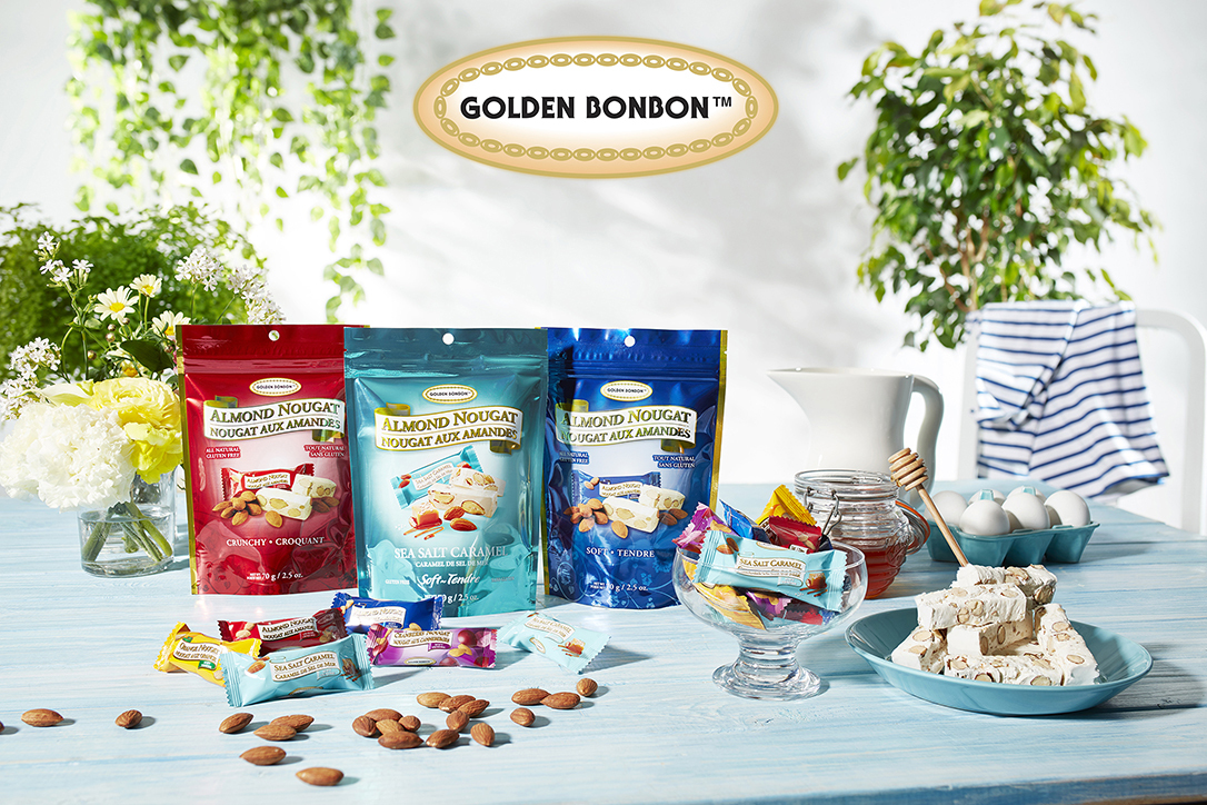 Golden Bonbon Honey Almond Nougat Candy Image