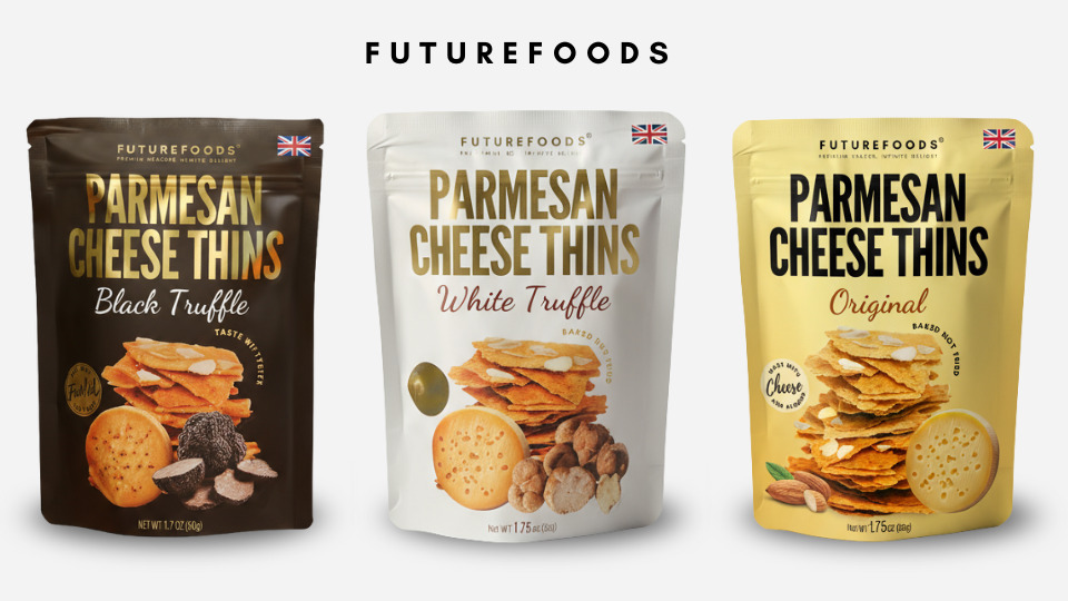 Parmesan Cheese Thins (Original, Black Truffle, White Truffle) Image