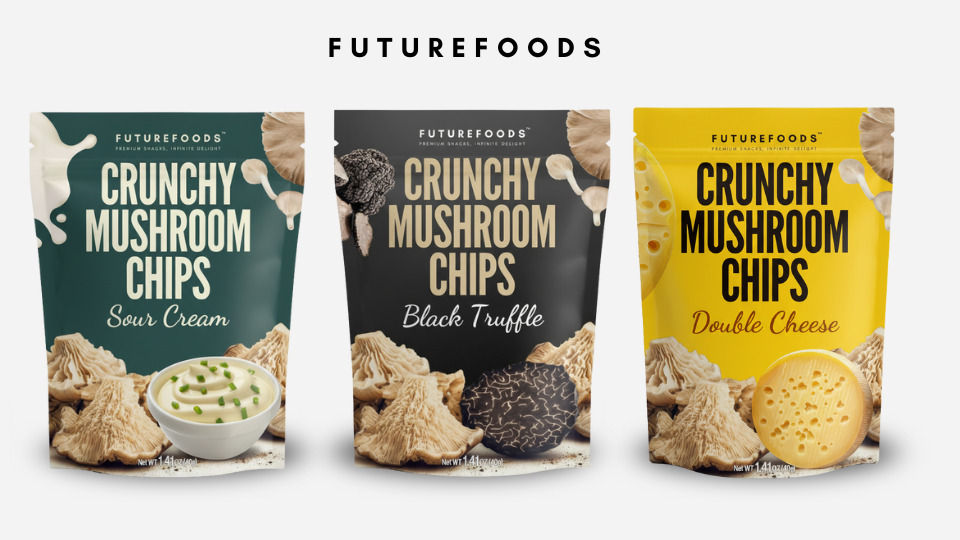 Crunchy Mushroom Chips (Black Truffle, Cheese, Sour Cream) Image