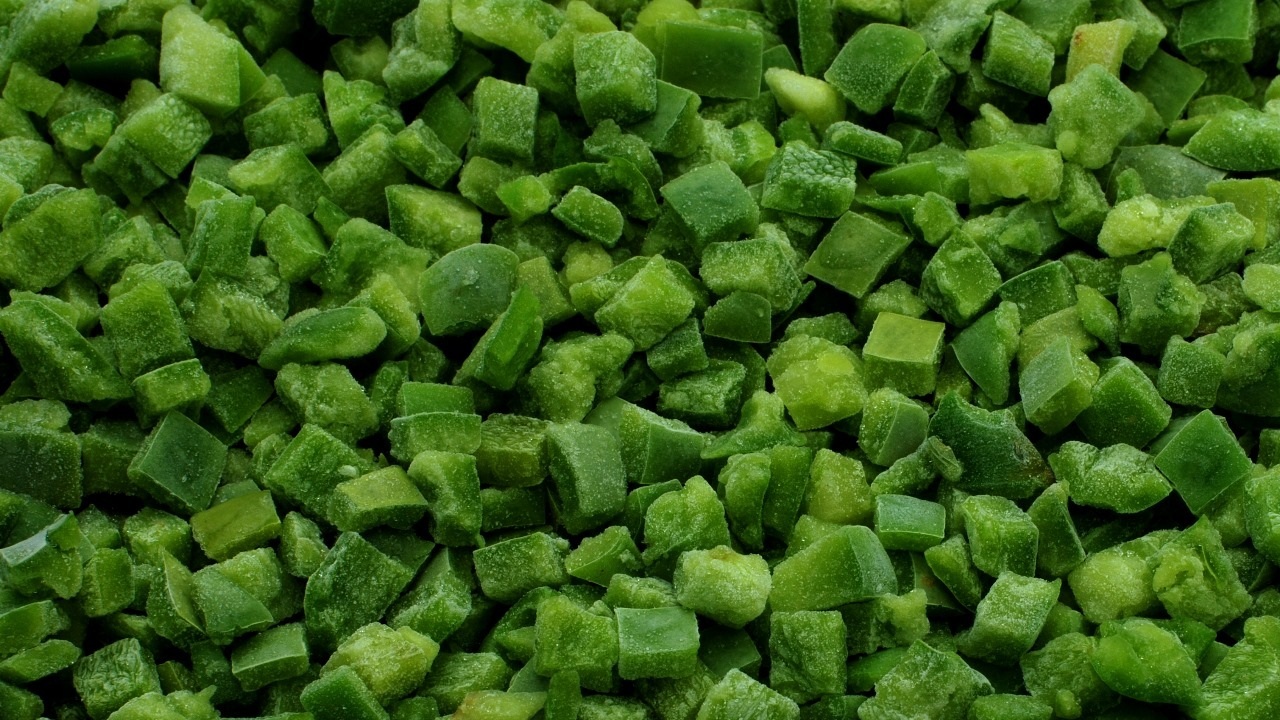 Frozen ( IQF ) vegetables - Red & green Peppers  Image