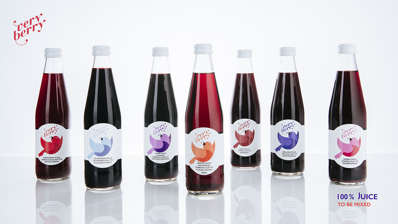 Very Berry natural juices - cranberry, blueberry, cherry, raspberry, red currant, black currant, aronia, haskap Image