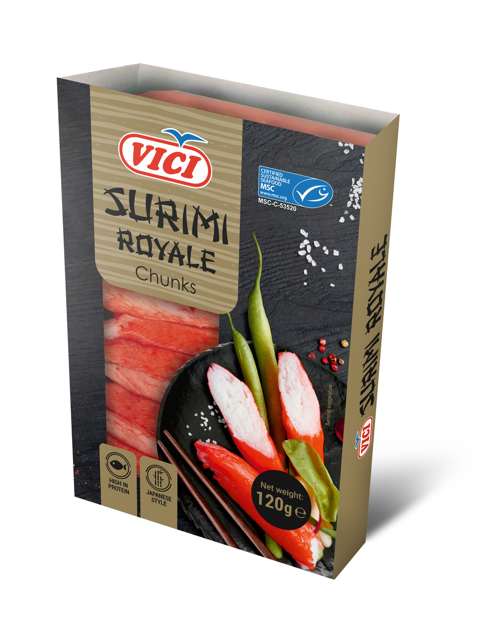 MSC surimi chunks "Royale", 57%, VICI, 120g Image