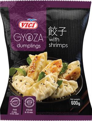 Frozen and pasteurized Gyoza with shrimps filling, VIČI, 600g Image