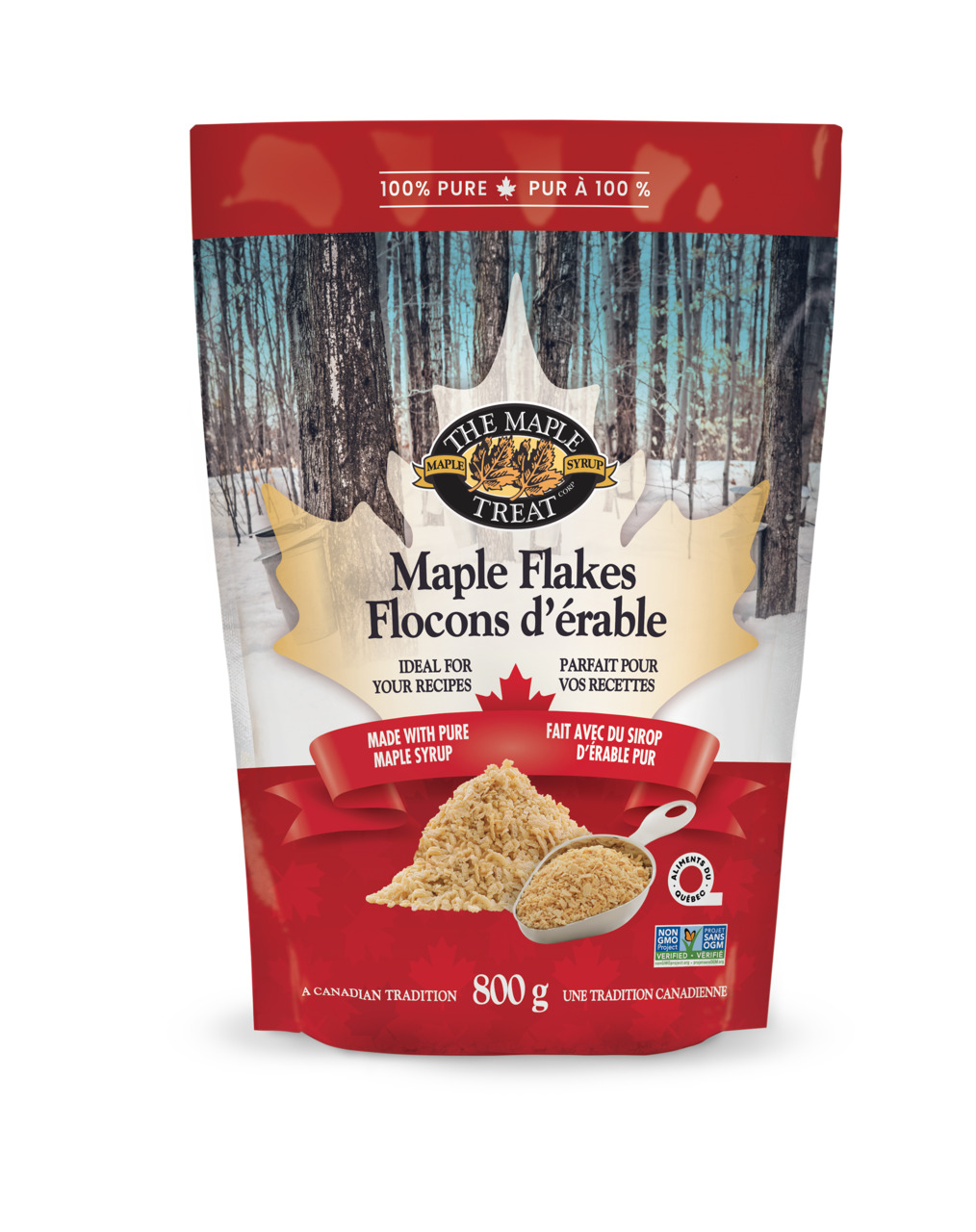 Conventional 100% pure maple flakes, 800g Image