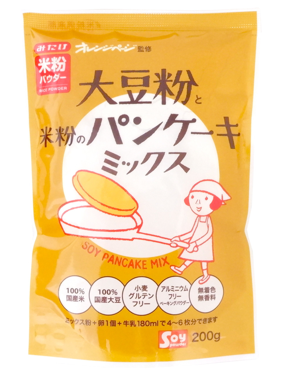 大豆粉と米粉のパンケーキミックス イメージ