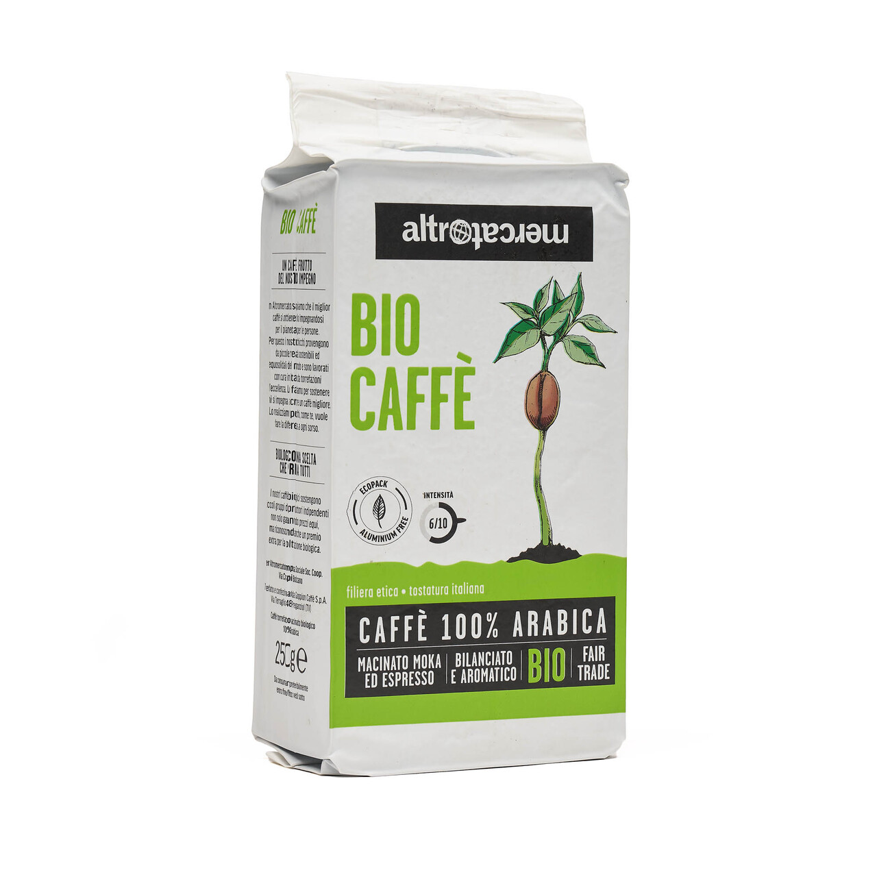 100% organic Arabica coffee from Ethiopia and Latin America.  Image