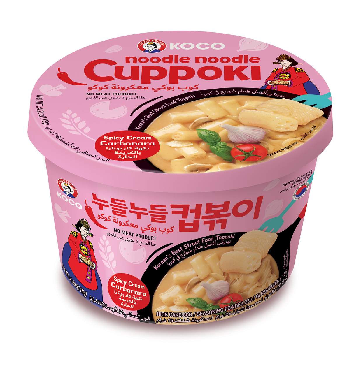 KOCOスルスルヌードルカッポギスパイシークリームカルボナーラ イメージ