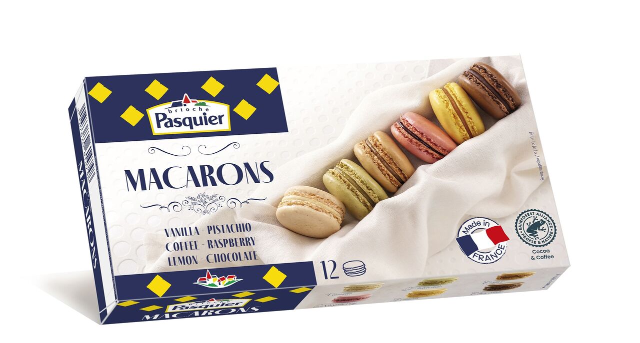 French Macarons - classic flavors - Vanilla, Pistachio, Coffee, Raspberry, Lemon, Chocolate Image