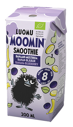 Moomin Organic Smoothie Banana Blueberry 2 dl  Image