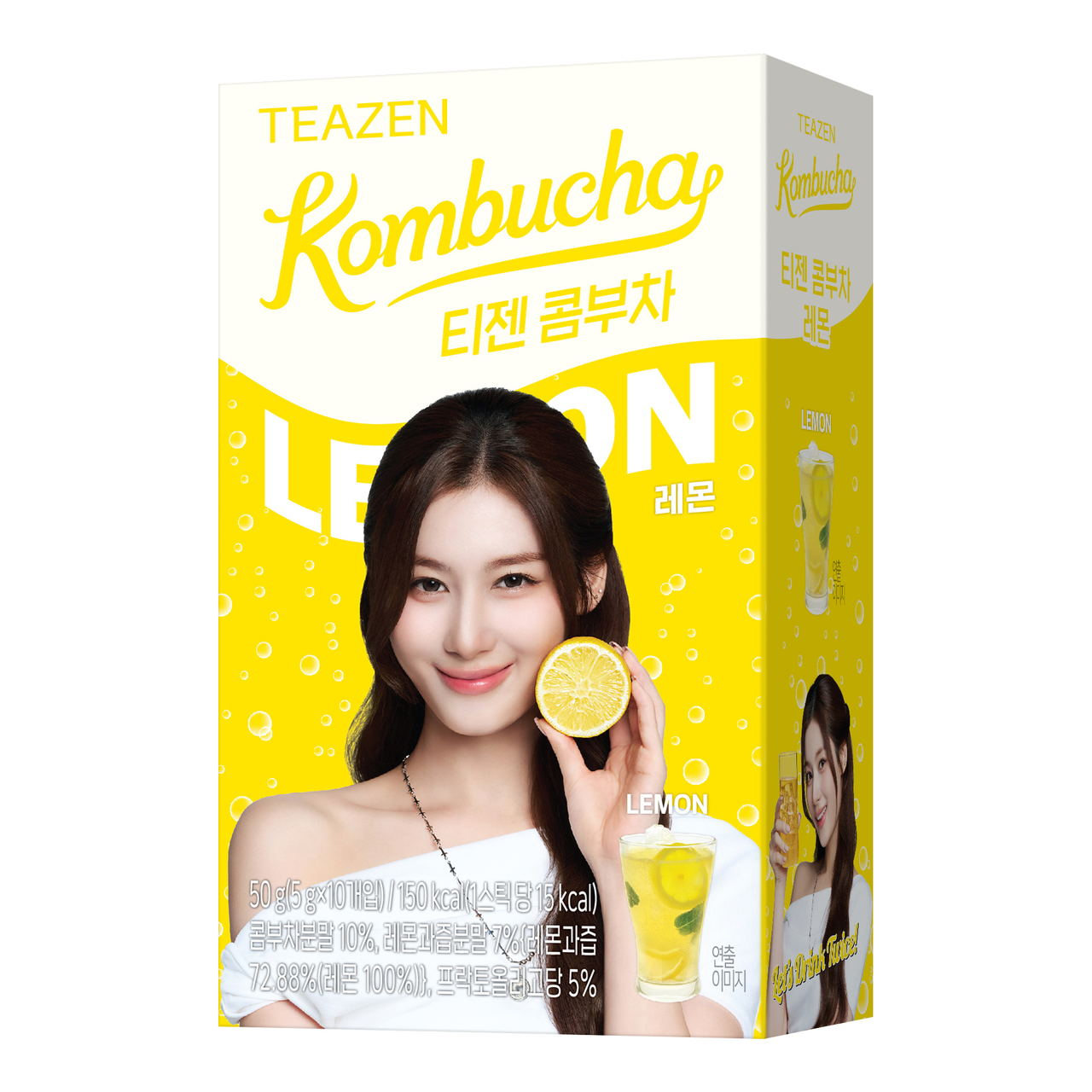TEAZEN Lemon Kombucha (Powdered Drink) 10 Sticks Image