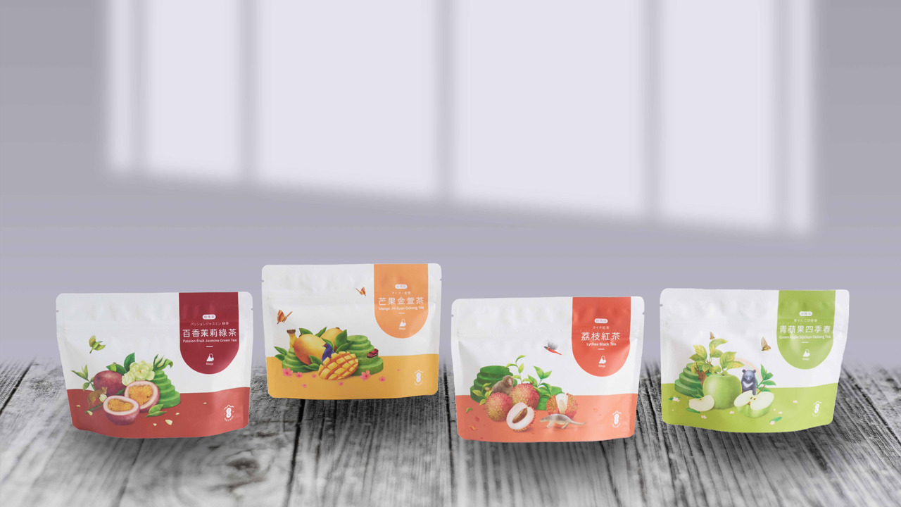 Flavor Tea( Passion Jasmin Green Tea/Mango Jinxuan Oolong Tea/Lychee Black Tea/Green Apple Si Ji Chun) Image