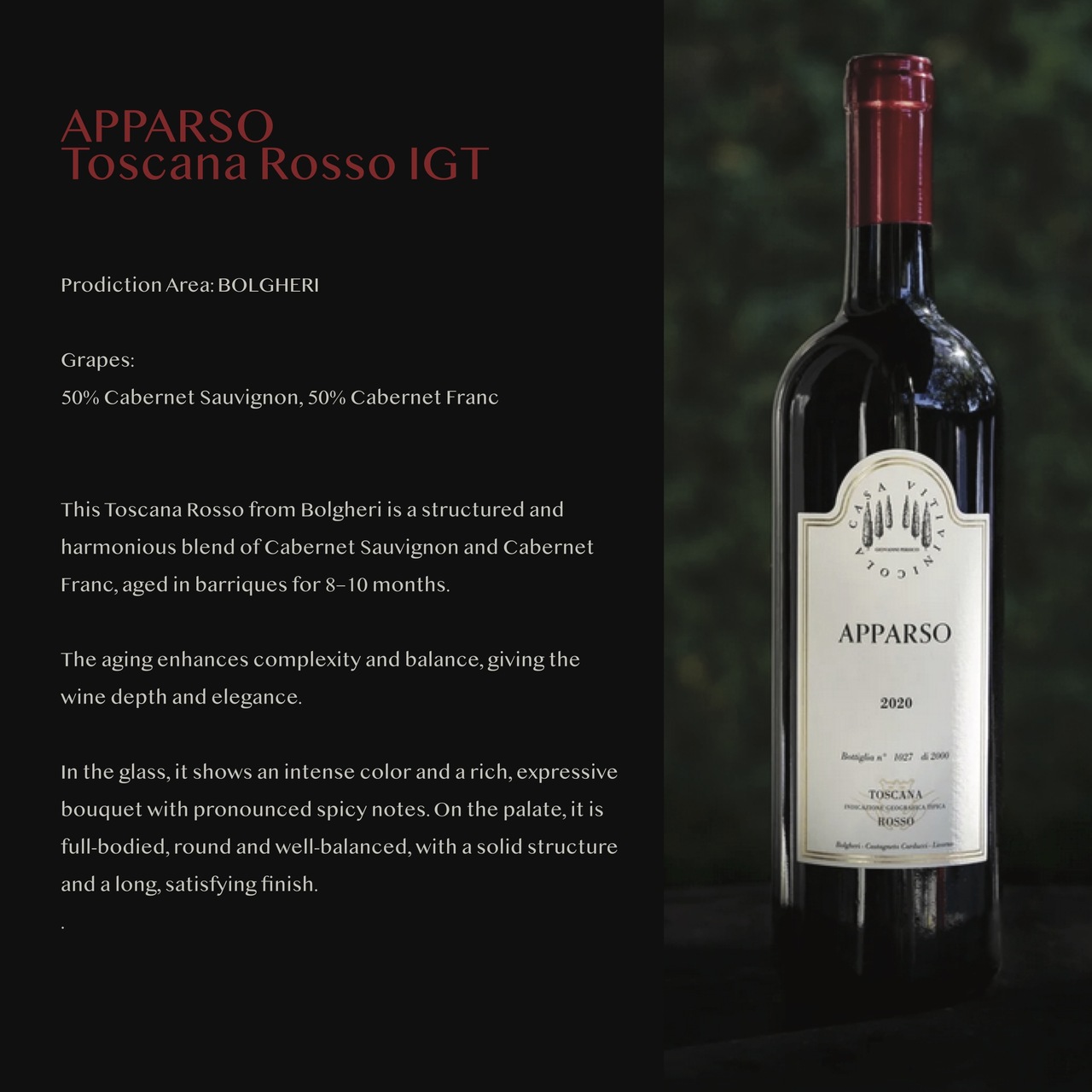Giovanni Persico Apparso Toscana Red IGT Image