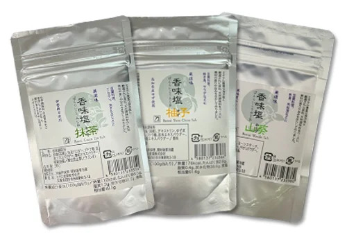 Komijio Flavored Salt （Green Tea, Yuzu,  Wasabi）  Image