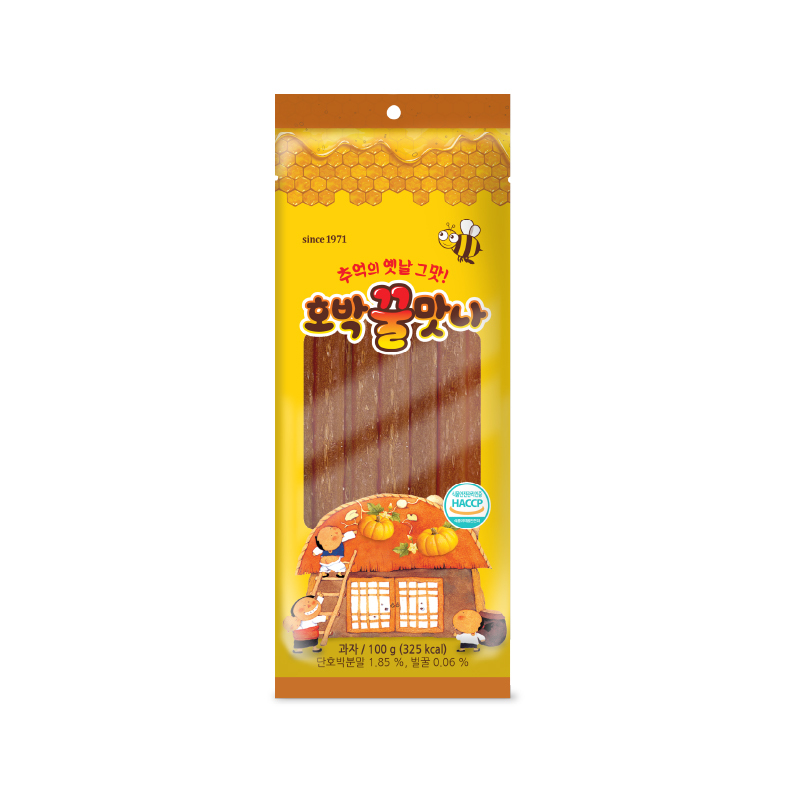 Korean Chewy Macaroni Snack(Pumpkin Honey Flavor) Image