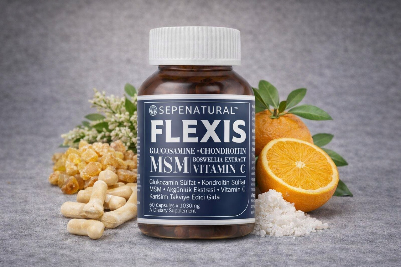 FLEXIS Joint Support Capsules (Glucosamine/Chondroitin/MSM/Boswellia/Vitamin C) Image